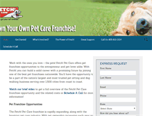 Tablet Screenshot of petfranchisingopportunities.com